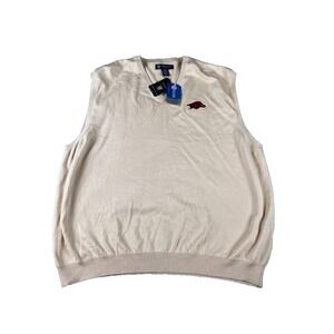 Oxford Golf Mens Sweater Vest 100% Pima Cotton XXXL Arkansas Razorbacks